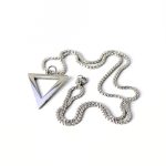 Hollow Triangle Pendant Stainless Steel Necklaces