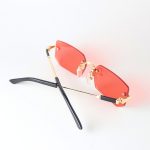 Y2K Rimless Rectangle Sunglasses - Image 4