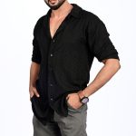 Black Drop Shoulder Designer Tee - Image 3