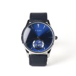 TOMI Luxury Leisure Large Dial Calendar Leather Strap Watch
