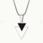 Hollow Triangle Pendant Stainless Steel Necklaces
