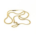 Flat Snake Gold Stainless Steel Chain Necklace